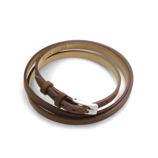 Lederarmband grau- blau 62 cm