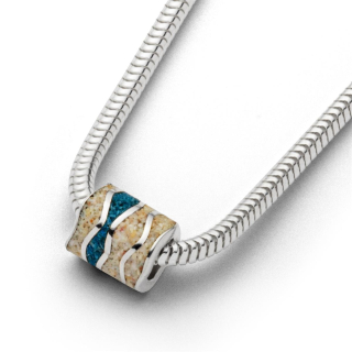 "Strandwellen" Steins./Strands./50cm/Silb.925