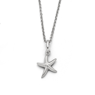 "Seestern"matt. rhod. 42 cm Silb. 925