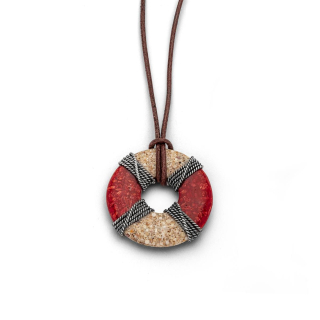 Kette "Rettungsring Sand/Koralle"