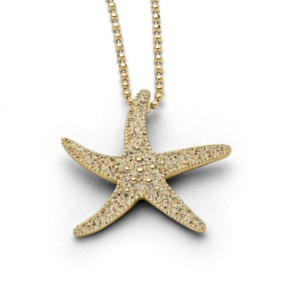 "Seestern/Sand" vergold. Silb.925