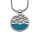 Anhänger "Strandwellen" Steinsand blau