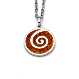 "Bernsteinsandspirale 2.0" rhod.Silb.925