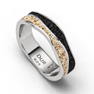 Ring Strandwellen Sand Lavas rhod Silb925