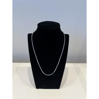 Kette dünn mit Zirconia hell edelstahl