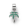 Charm "Palme" Steins.grün. rhod. Silb. 925