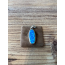 Anhänger blauer Opal-- Doublette - oval groß -...