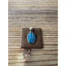 Anhänger blauer Opal-- Doublette - Oval groß...
