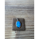 Anhänger blauer Opal-- Doublette - Oval groß...