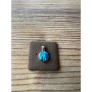 Anhänger blauer Opal-- Doublette - rund mittel mit...