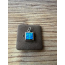 Anhänger blauer Opal-- Doublette - quadratisch...