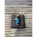Anhänger blauer Opal-- Doublette - Seepferdchen -...