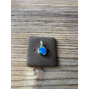 Anhänger blauer Opal-- Doublette - rund klein - 925...