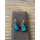 Ohrhänger blauer Opal - Doublette - dreieckig mittel - 925 Silber